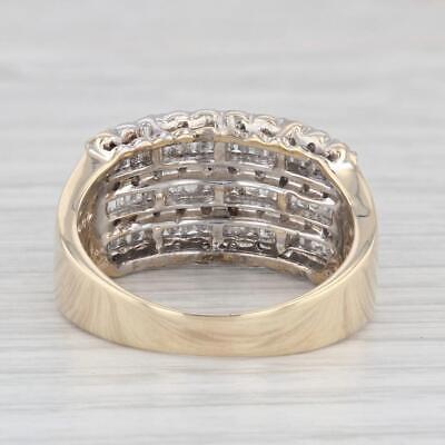 Light Gray 1.05ctw Diamond Layered Ring 14k Yellow Gold Size 6.75 - 7 Anniversary