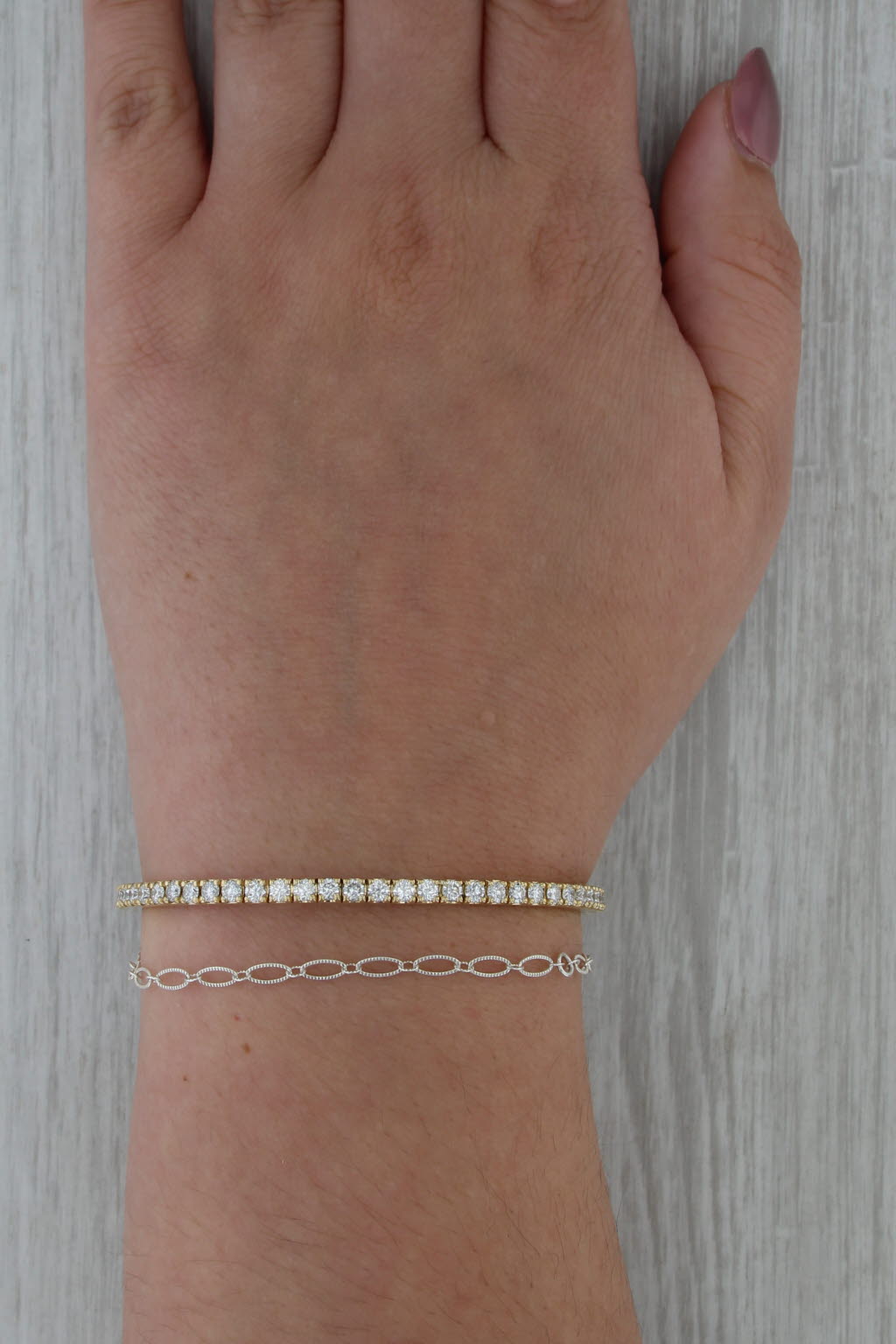 3.60ctw Diamond Cuff Bracelet 18k Yellow Gold 6.25" 3mm Flexible Band
