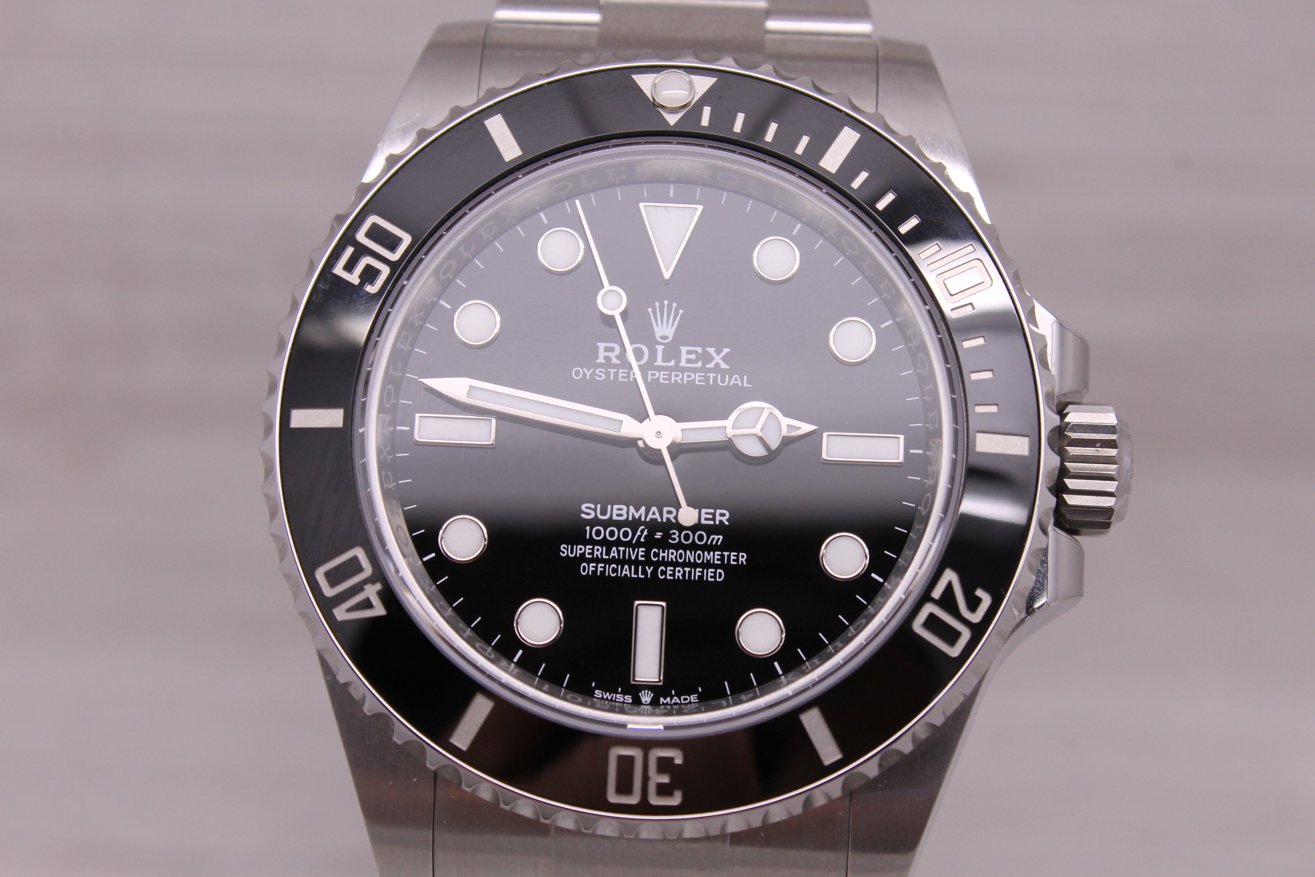 Dark Gray 2024 Rolex Submariner 124060 Men 41mm Steel Automatic Divers Watch Box Card 7/24