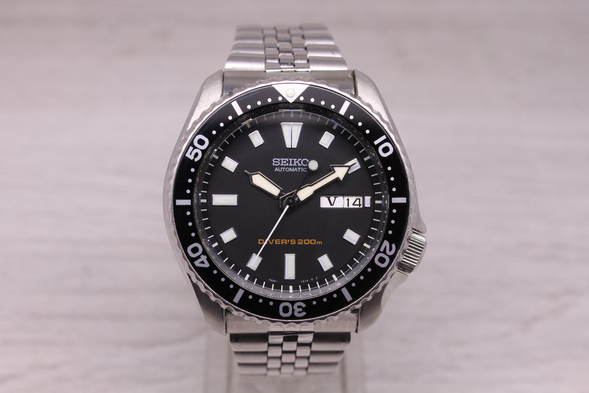 Seiko Divers Automatic 200m Watch Date Stainless Steel Diver7S26-0020 SKX