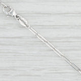 Light Gray New 18" Paperclip Chain Necklace 14k White Gold 2.1mm Lobster Clasp