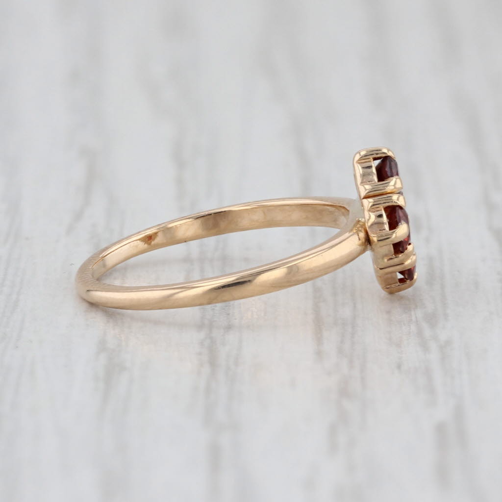 0.60ctw Spessartite Garnet Cluster Ring 14k Yellow Gold Size 4.5