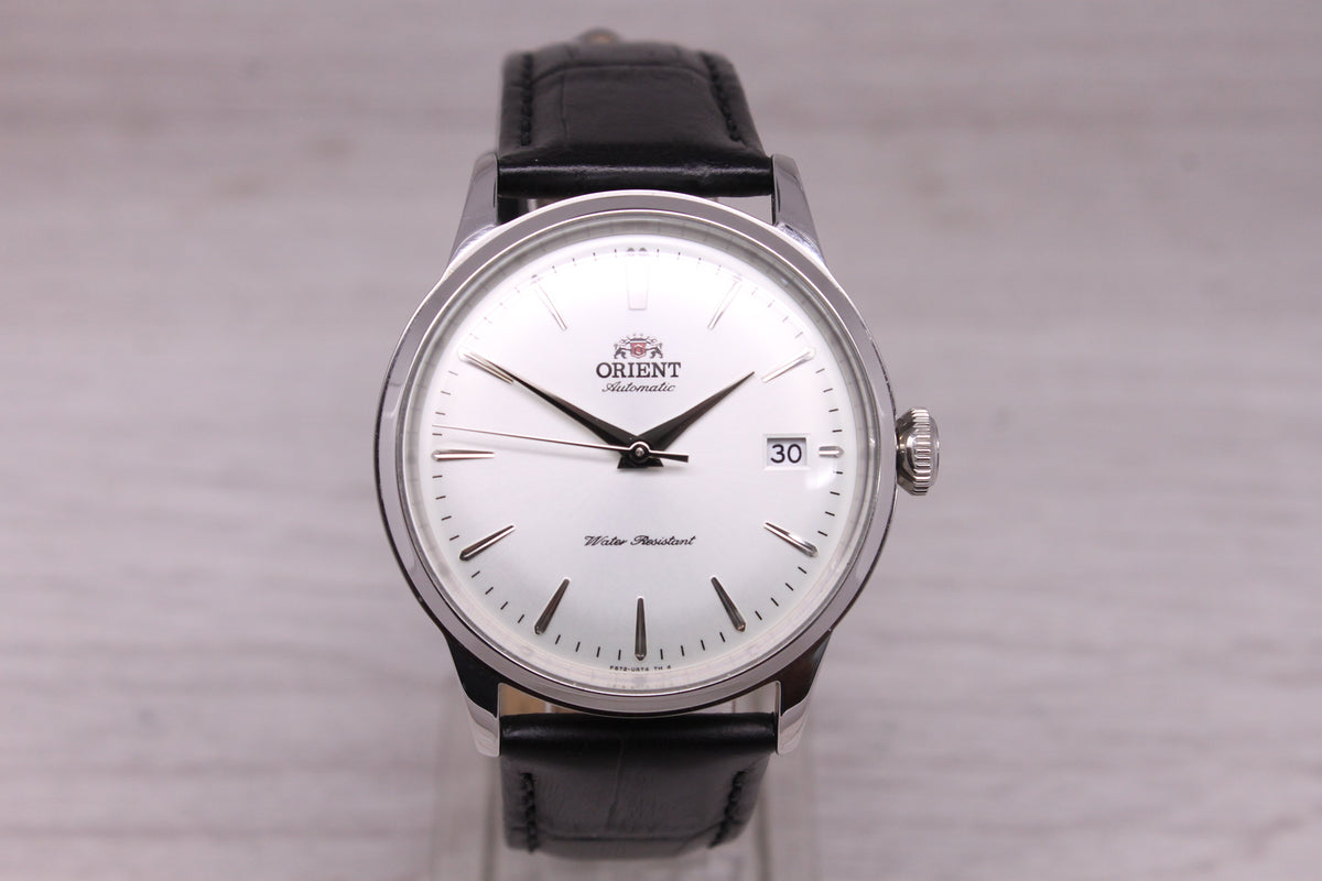 Orient Bambino Version 7 38mm Stainless Steel Automatic Watch Date RA-AC0M03S30B