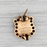 Gray Phi Kappa Psi Opal Shield Badge 14k Gold Enamel Fraternity Pin Antique 1904