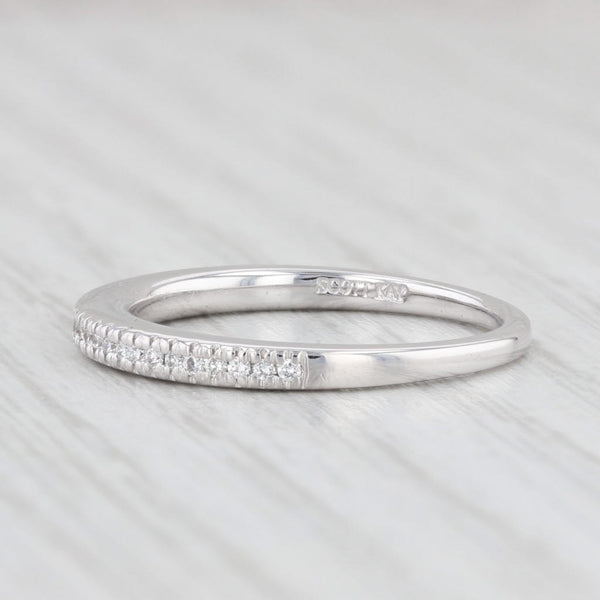 Light Gray Scott Kay Diamond Wedding Band 14k White Gold Size 6.5 Stackable Ring