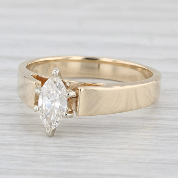 0.46ctw Marquise Diamond Solitaire Engagement Ring 14k Yellow Gold Size 7