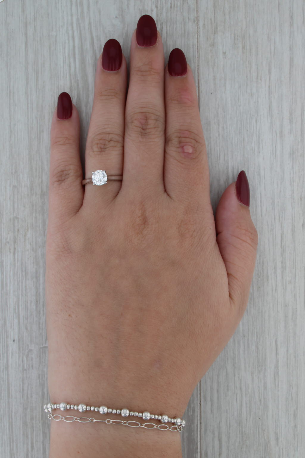 GIA 1.20ct Round Diamond Solitaire Engagement Ring 14k White Gold Size 8