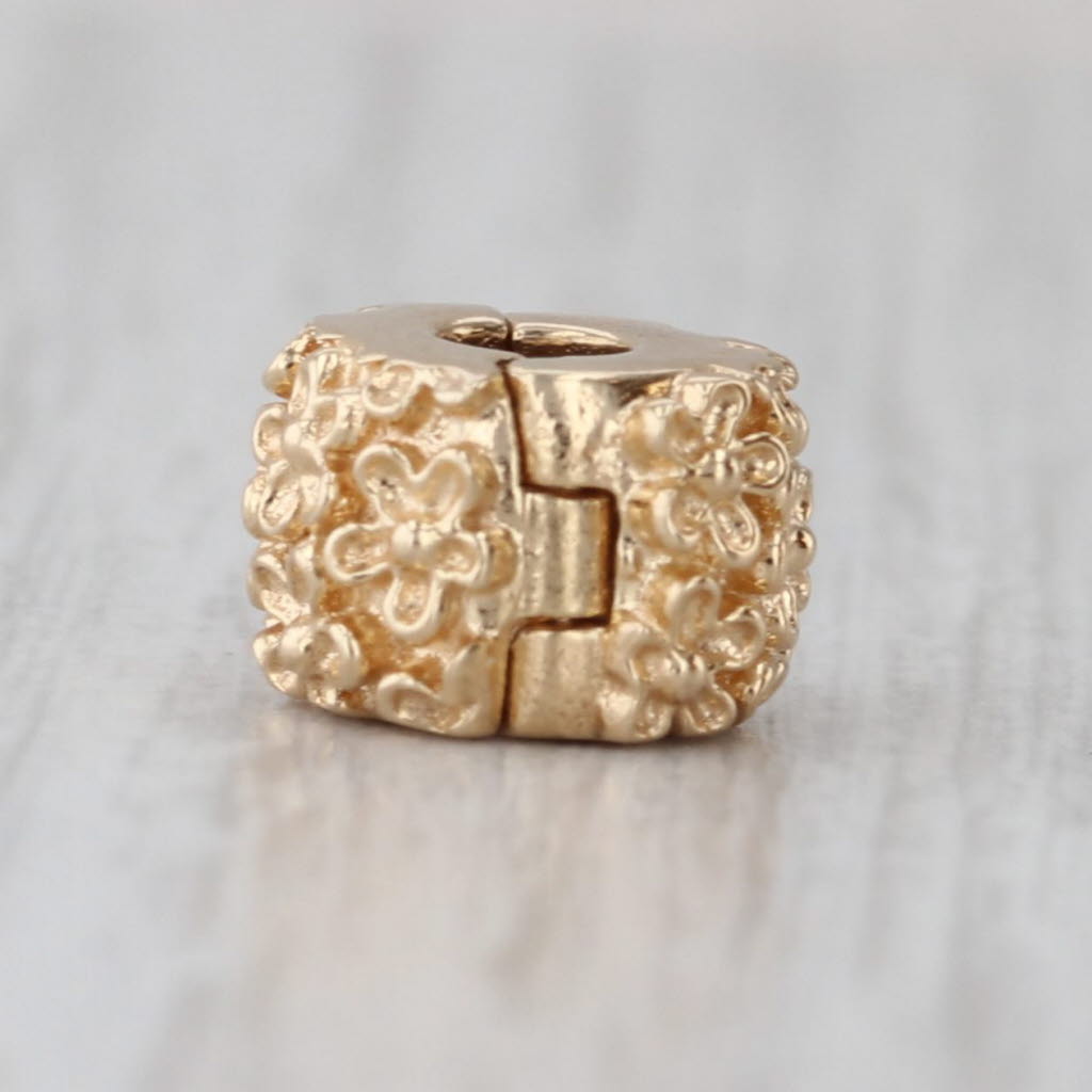 Pandora Golden Flower Daisy Clip Bead Charm 14k Gold 750507 Retired