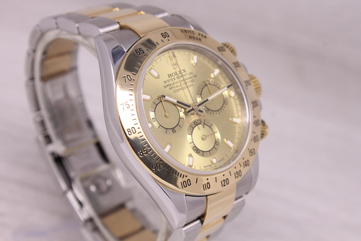 c.2006 Rolex Daytona Cosmograph 116523 18k & Steel Chronograph Watch Sticker Box