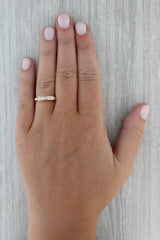 Rosy Brown 0.15ctw Diamond Wedding Band 14k Yellow Gold Size 7 Stackable Ring