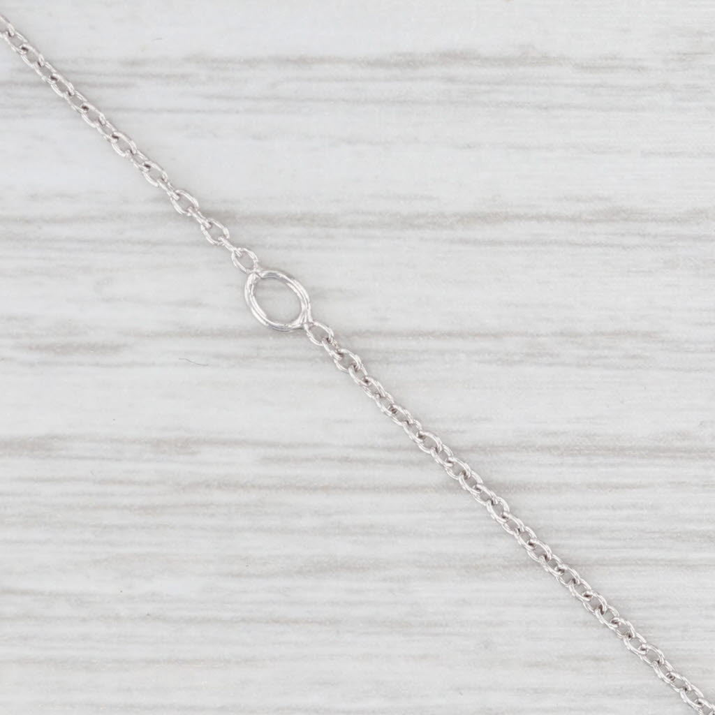 Light Gray 0.19ctw Diamond Eternity Circle Pendant Necklace Sterling Silver Cable Chain