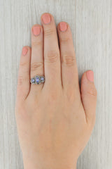 Gray 1.07ctw Tanzanite Diamond Ring 14k White Gold Size 8