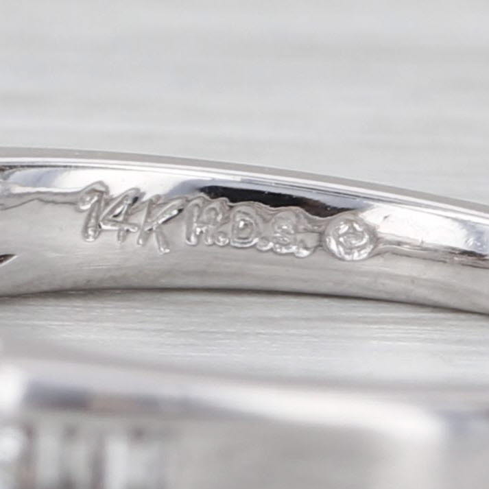 0.47ctw Diamond Wedding Ring 14k White Gold Stackable Band