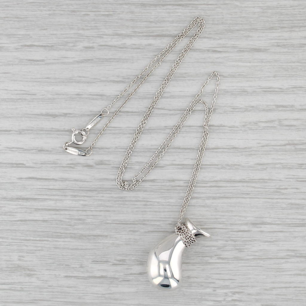 Tiffany & Co Bottle Jug Necklace Sterling Silver w/ Pouch Elsa Peretti