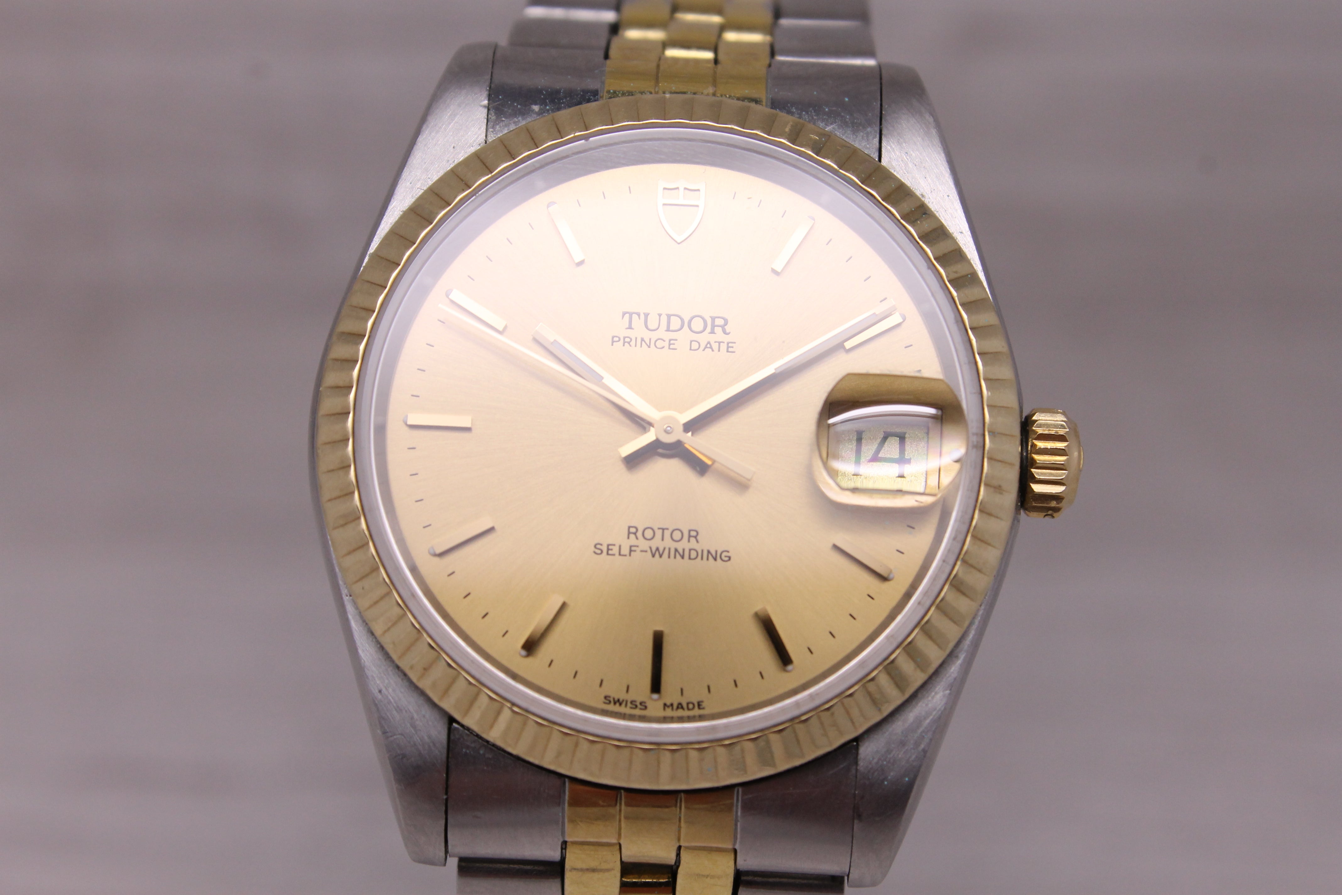 Vintage c.1990 Tudor Prince Date 34mm Automatic Watch IBM Company Award 74033