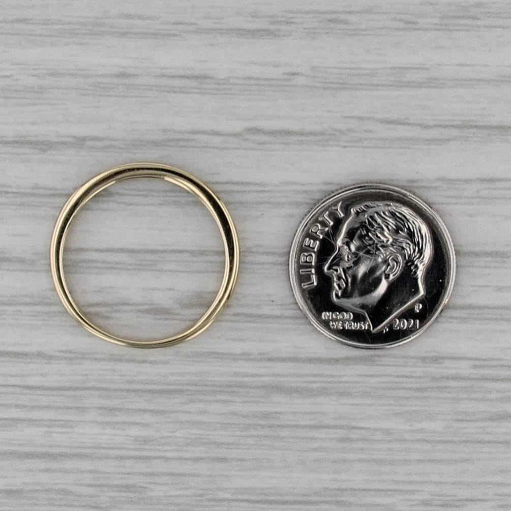 0.12ctw Diamond Wedding Band 10k Yellow Gold Size 7 Stackable Anniversary Ring