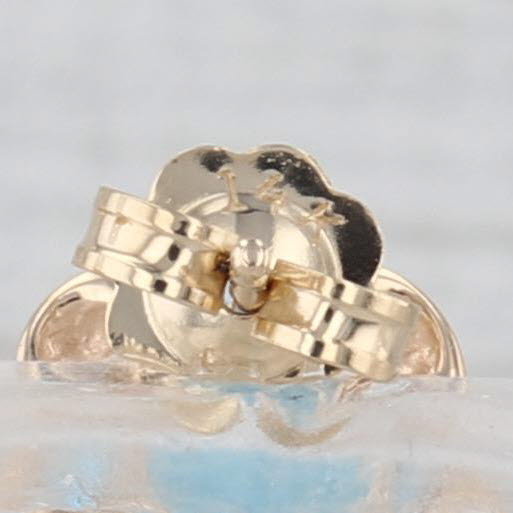 3.18ctw Blue Topaz Stud Earrings 14k Yellow Gold Solitaire Studs