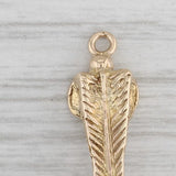 Princes of Wales Ich Dien Glass Chatelaine Pendant Charm Fob 9k Gold British