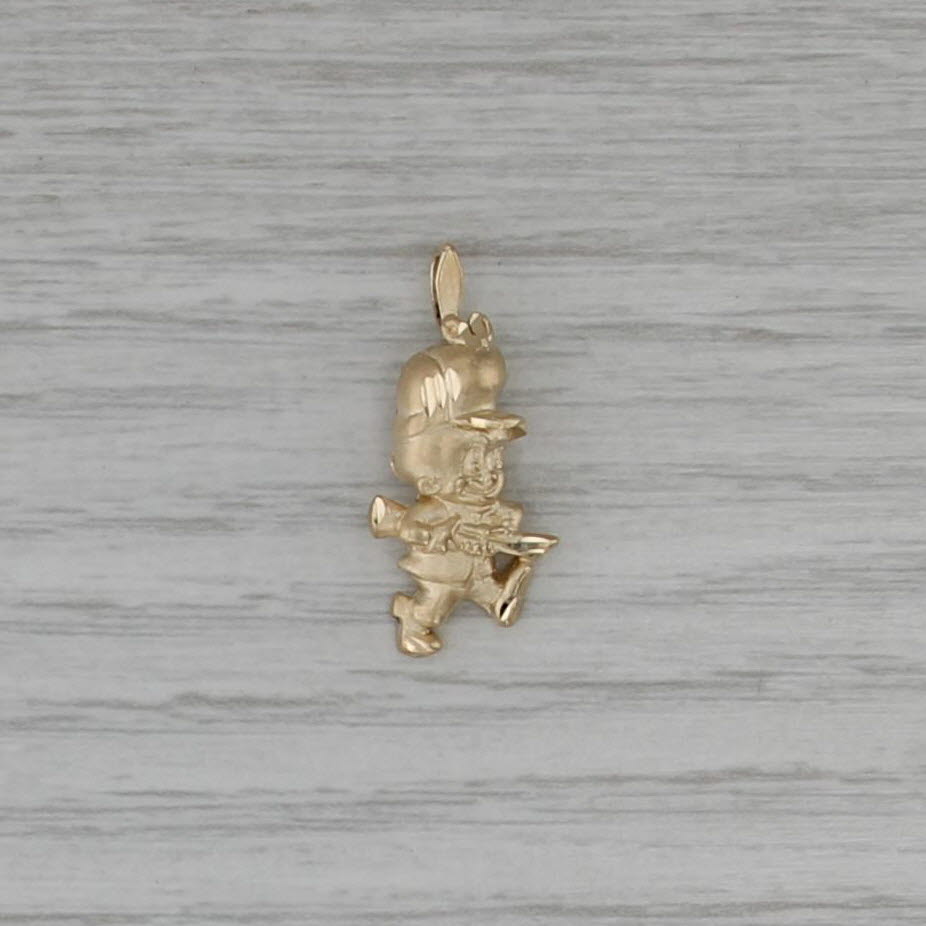 Elmer Fudd Pendant 14k Yellow Gold Warner Brothers Cartoon Charm