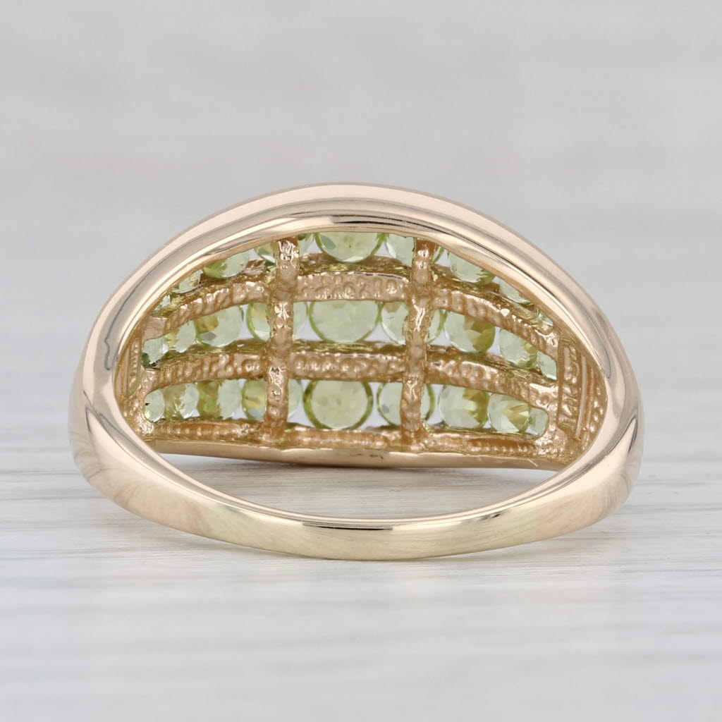 Gray 2ctw Green Peridot Ring 14k Yellow Gold Size 10