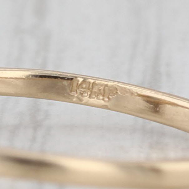 0.79ctw Blue Sapphire Diamond Ring 14k Yellow Gold Size 5.75