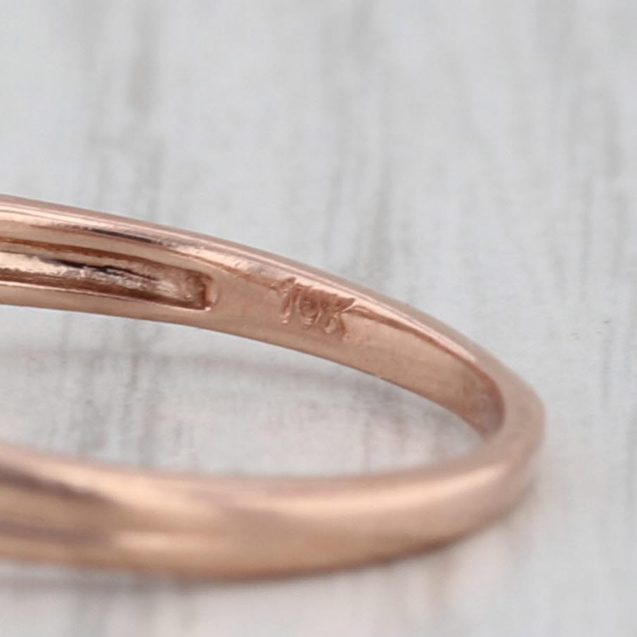 0.40ctw Round Diamond Halo Engagement Ring 10k Rose Gold Size 8.25