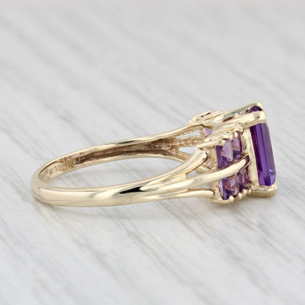 Light Gray 2.14ctw Amethyst Ring 14k Yellow Gold Size 8.25