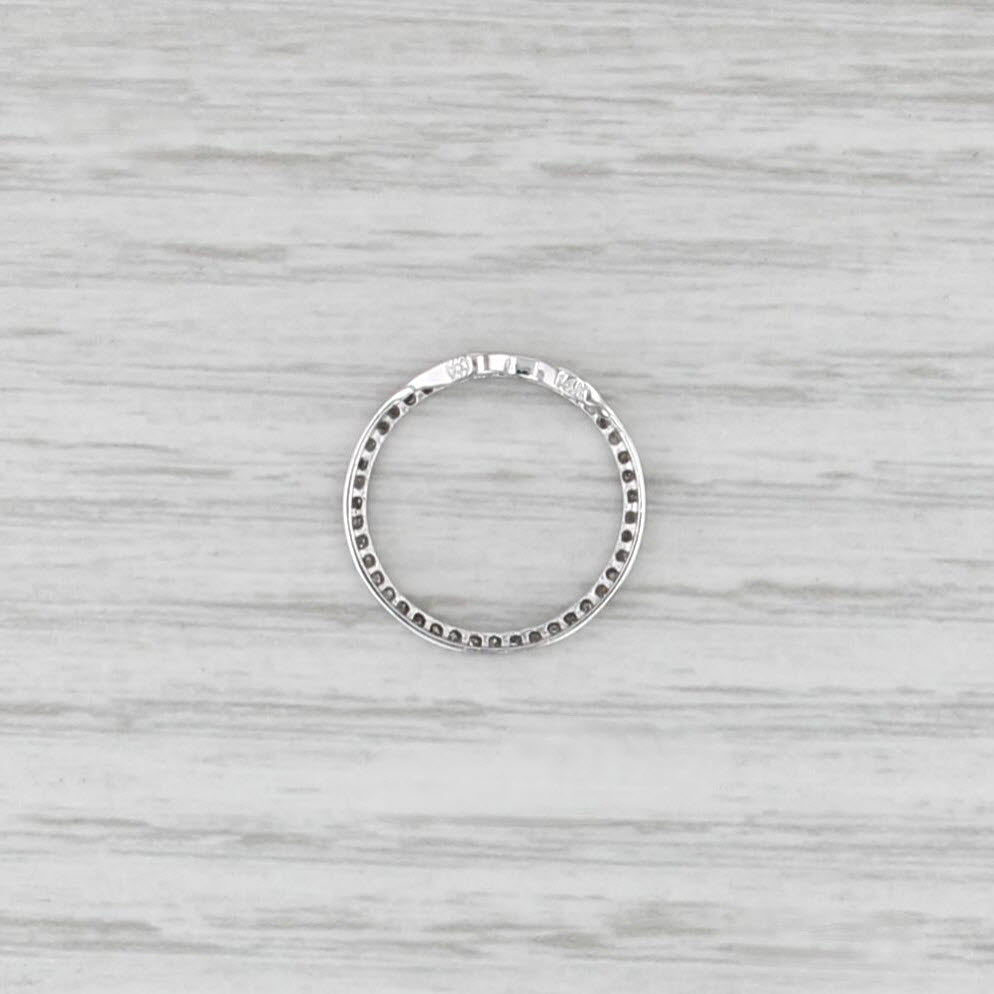 Diamond Eternity Circle Pendant 14k White Gold Floating Drop