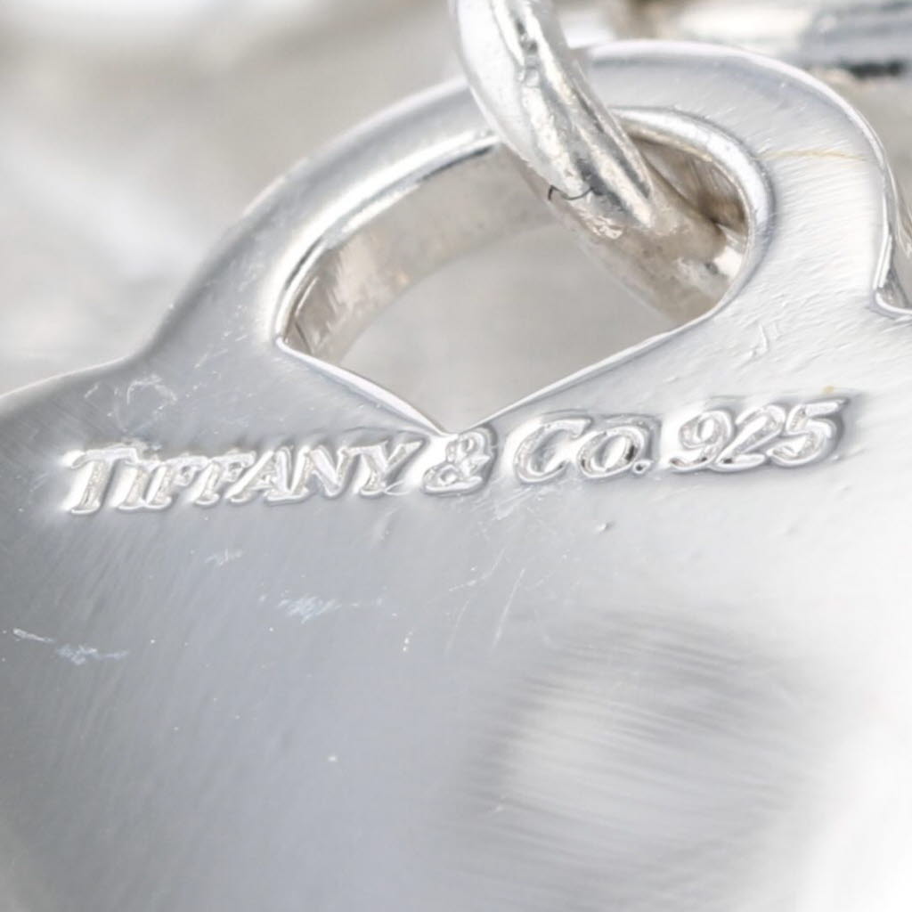 Engravable Tiffany Heart ID Tag Charm Bracelet Sterling Silver 7" Cable Chain
