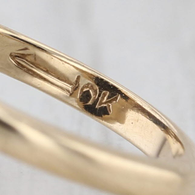 Oval Onyx Solitaire Signet Ring 10k Yellow Gold Size 6.5