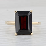 8.90ct Emerald Cut Red Garnet Solitaire Ring 14k Yellow Gold Size 9.75