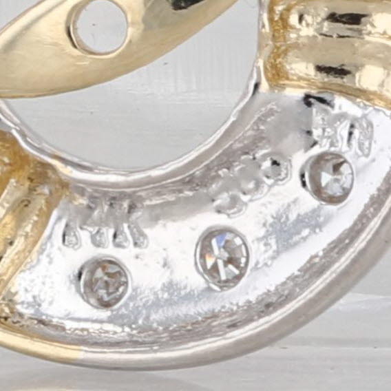Diamond Accented Earring Enhancers 14k White Yellow Gold for Studs