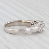 0.87ctw 3-Stone Diamond Engagement Ring 14k White Gold Size 6.5