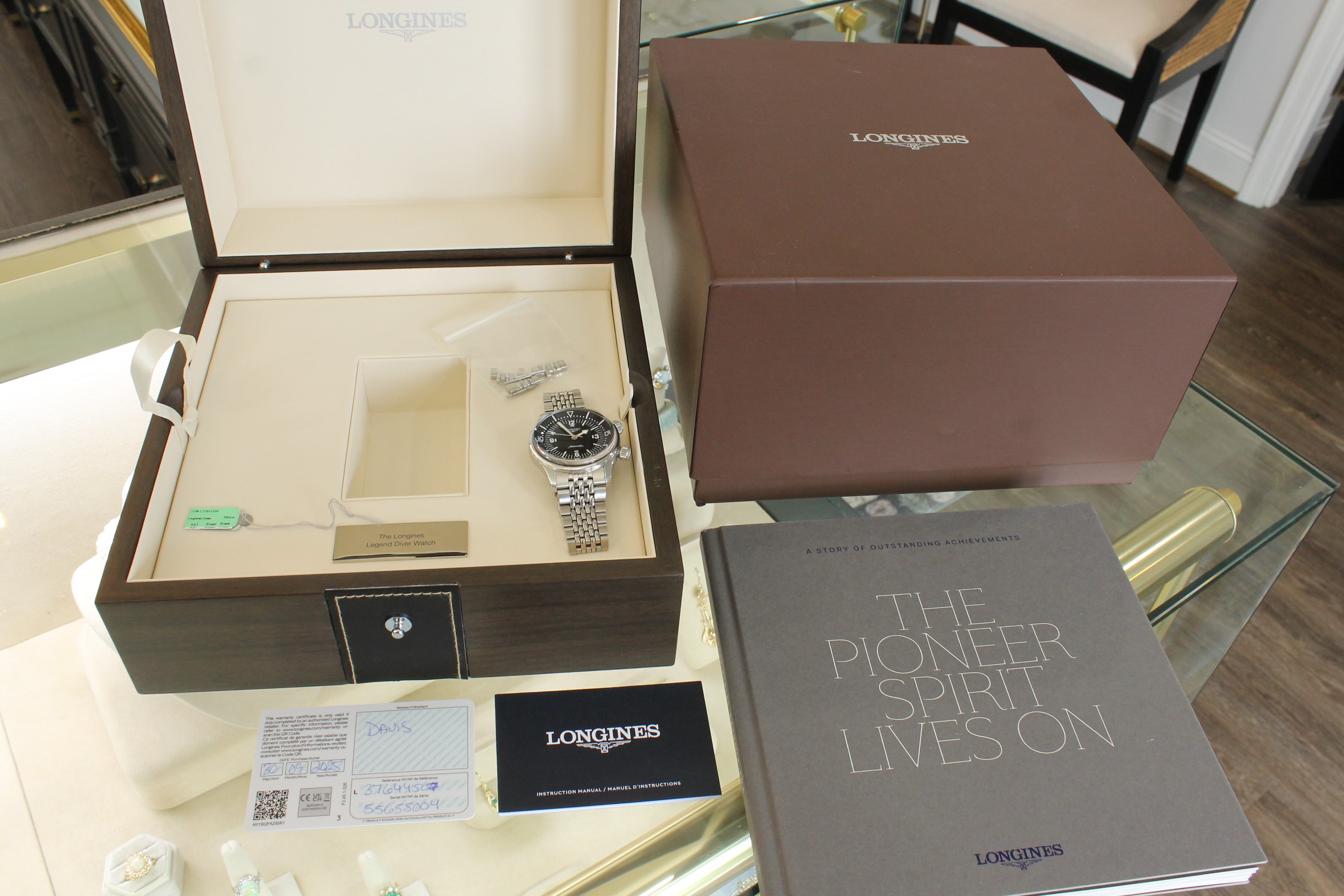 Longines Legend Diver 39mm Steel Mens Automatic Watch Bracelet L3.764.4 Heritage