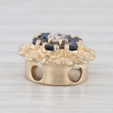 Richard Klein 0.50ctw Blue Sapphire Diamond Slide Bracelet Charm 14k Yellow Gold