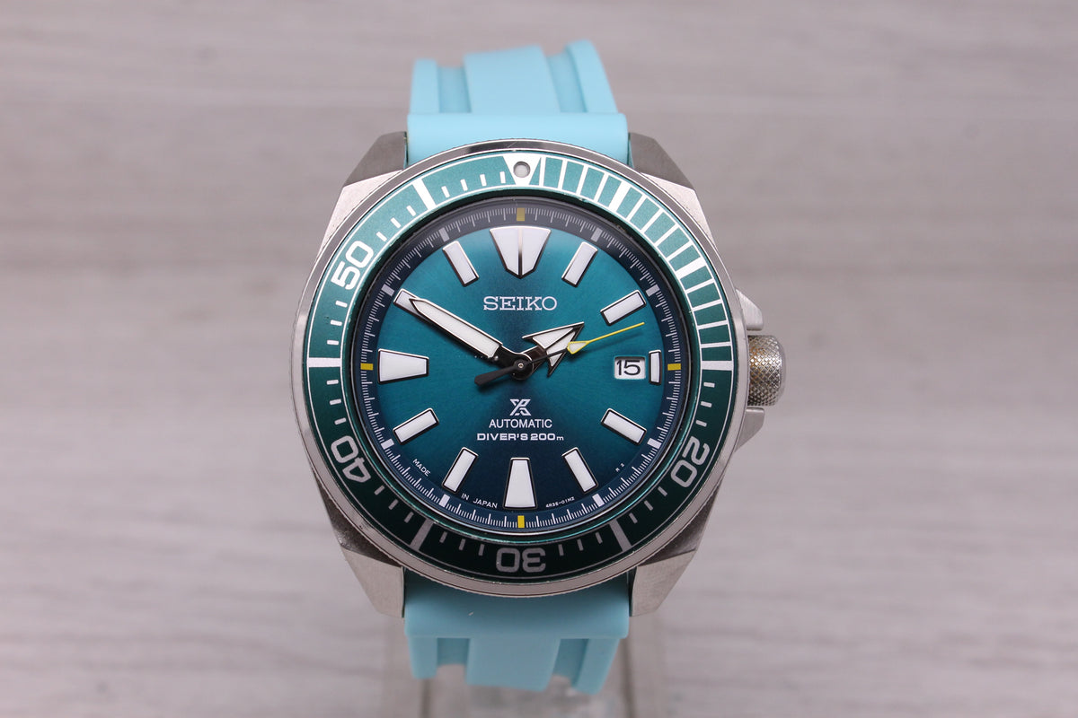 Seiko Prospex Hulk Green Samurai Mens Automatic Divers Watch Date Steel SBDY043