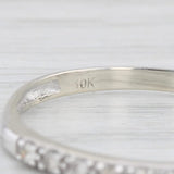 0.12ctw Diamond Wedding Band 10k White Gold Size 8.25 Stackable Ring