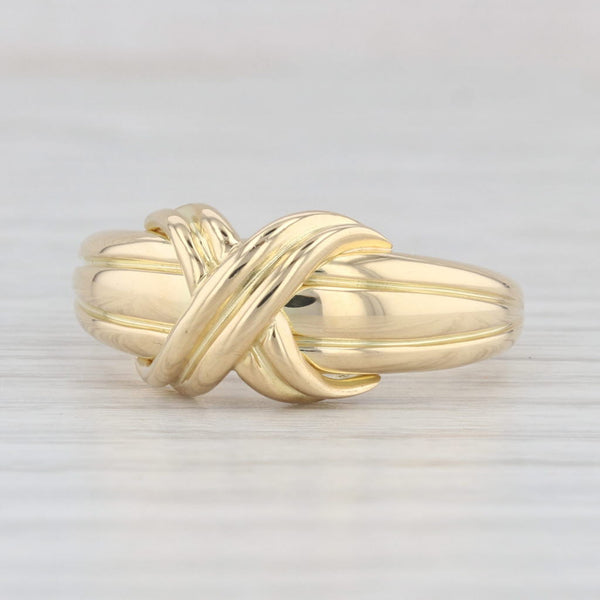 Tiffany & Co Signature Love Knot 18k Yellow Gold Size 8.75