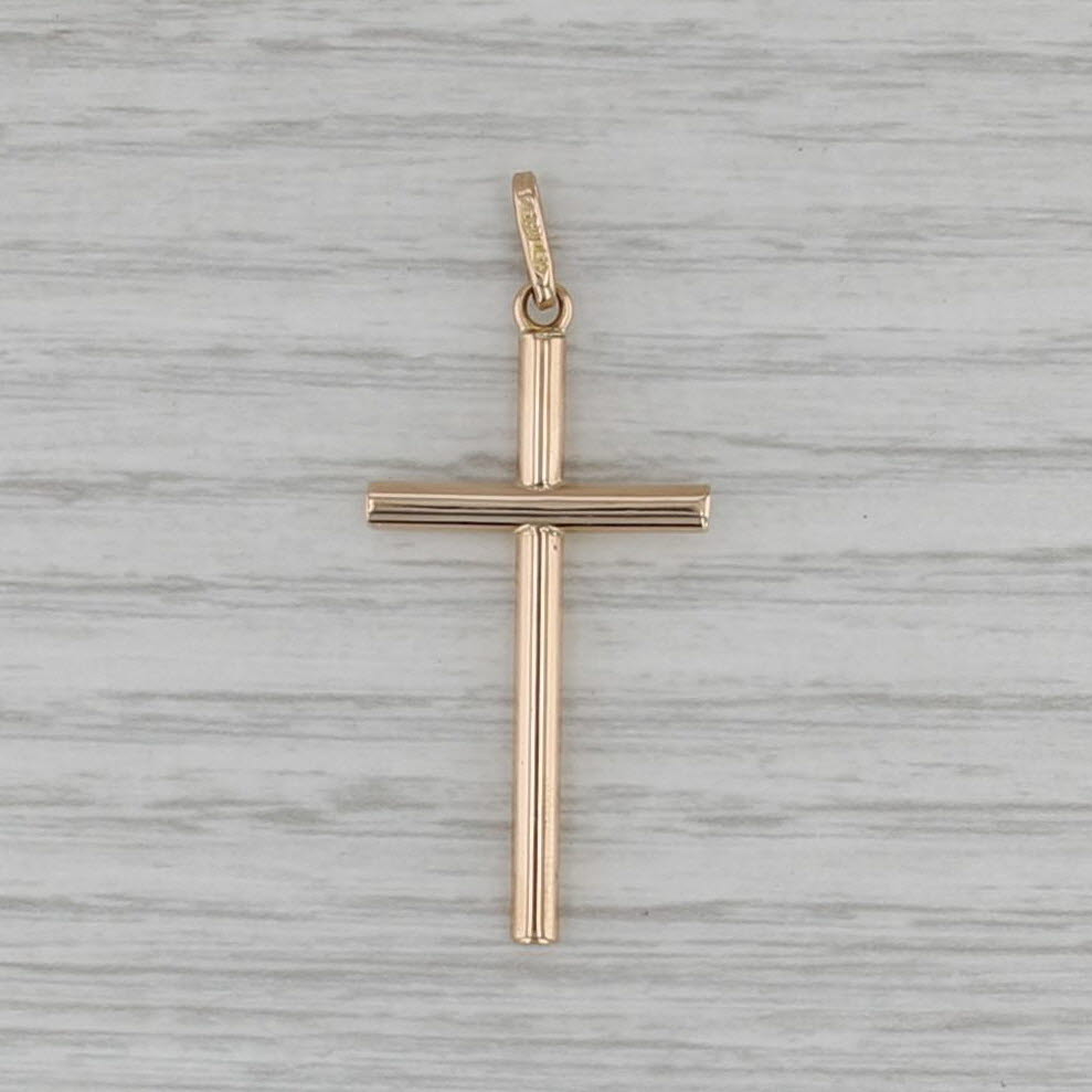 Cross Pendant 18k Yellow Gold Religious Jewelry