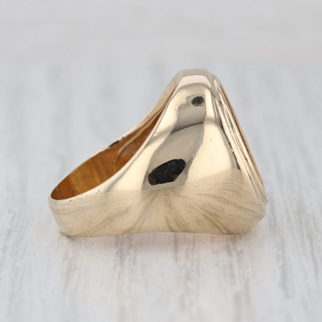 Authentic One Dollar 1883 Gold US Liberty Coin Ring 14k 900 Gold Size 8.5 Signet