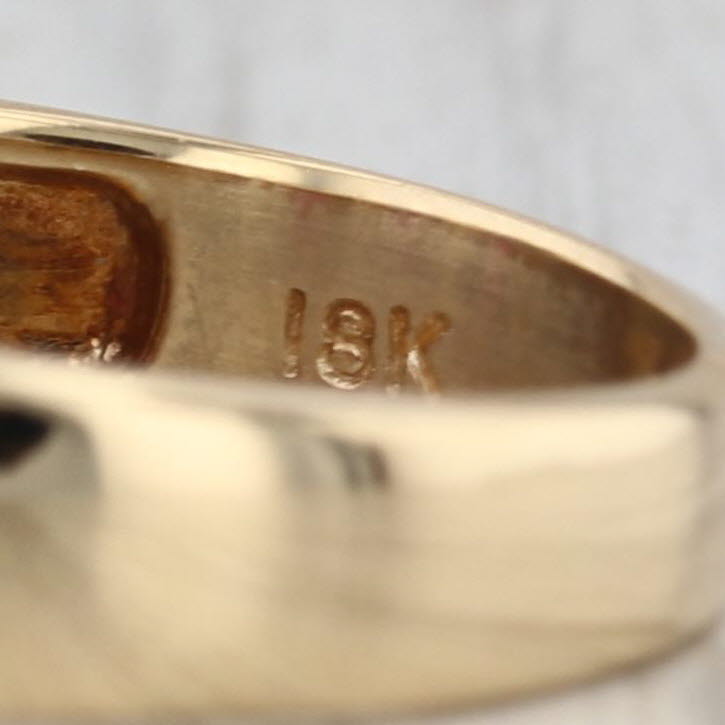 1.56ctw Ruby Diamond Ring 18k Yellow Gold Size 8