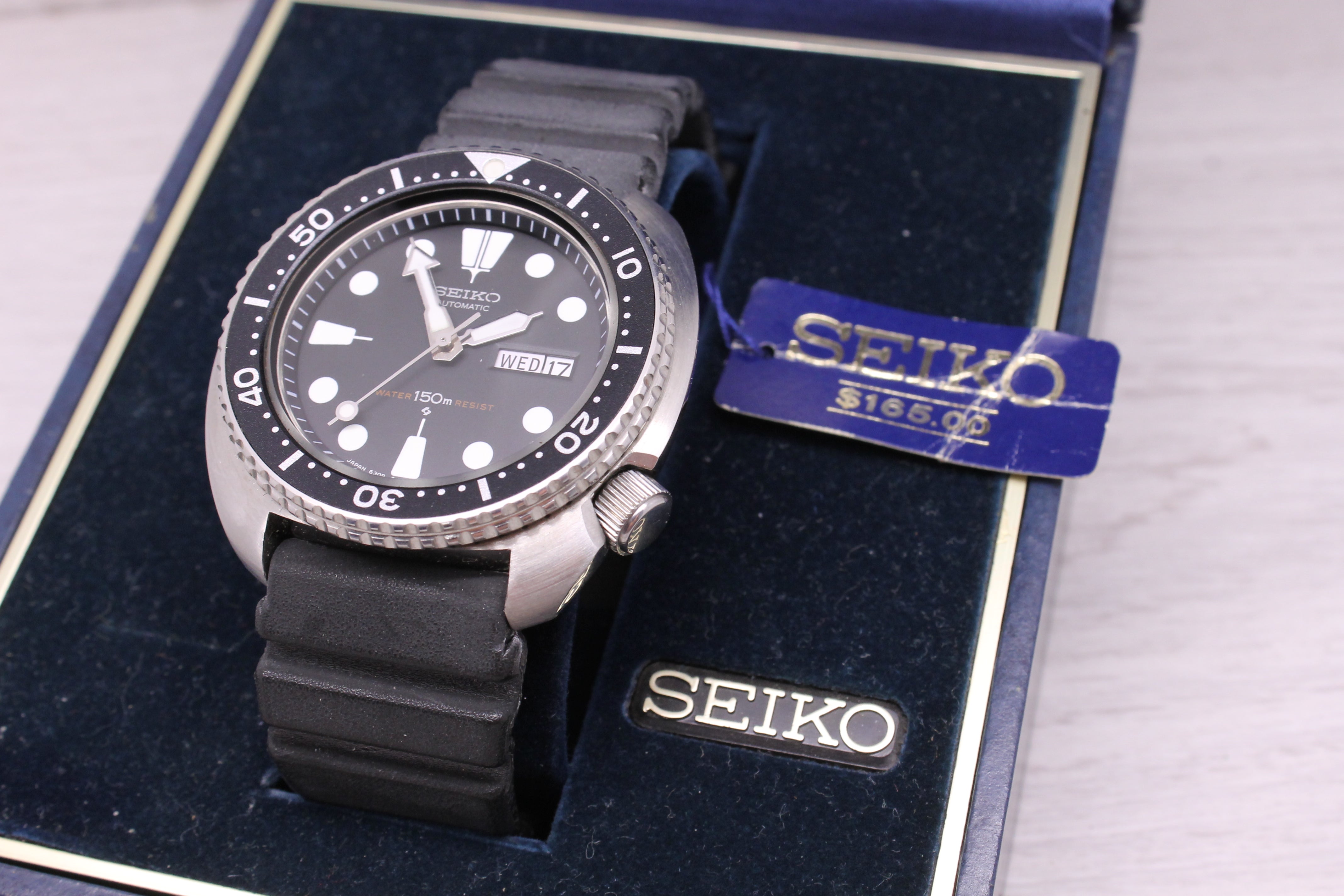 Light Gray VINTAGE 1981 Seiko 6309-7049 Mens Automatic Divers Watch MINT NOS UNWORN w Box