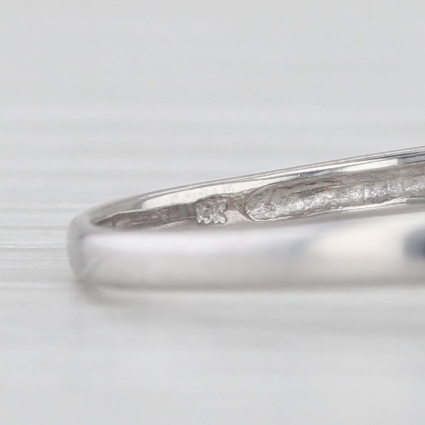 Orange Diamond Bow Ring 10k White Gold Size 8 Stackable