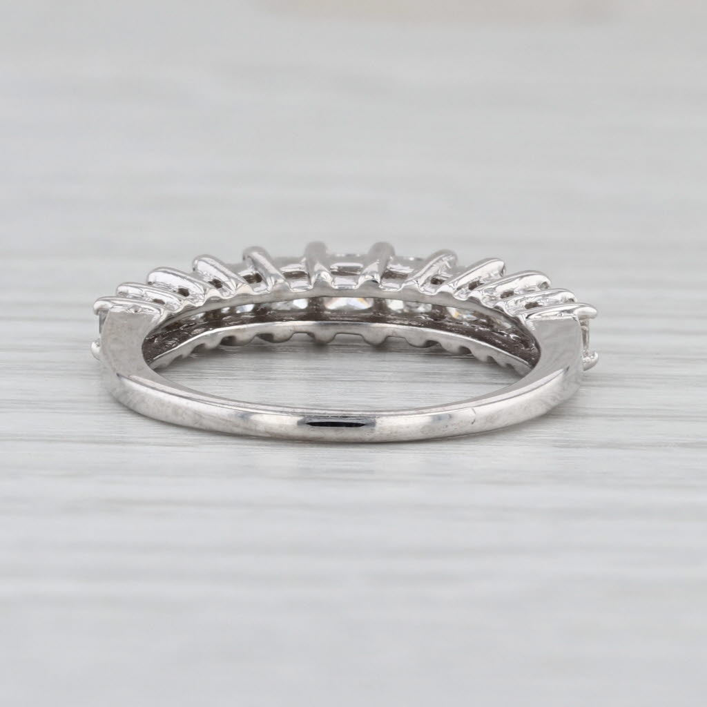 0.76ctw Diamond Wedding Band 900 Platinum Size 6.75 Anniversary Ring