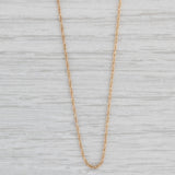 Rope Chain Necklace 14k Yellow Gold 18" 0.8mm