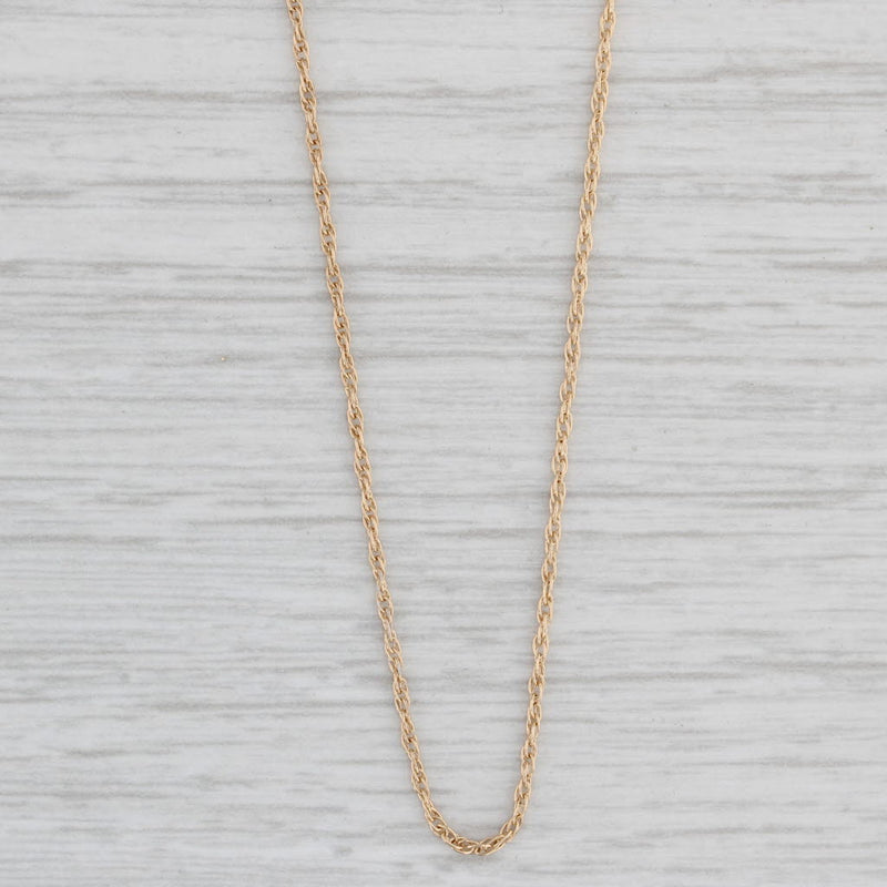Rope Chain Necklace 14k Yellow Gold 18" 0.8mm