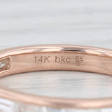 New 0.65ctw Diamond Ring 14k Rose Gold Wedding Band Size 6.75 Beverley K