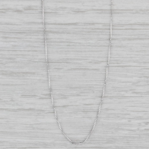 18.5" 0.5mm Box Chain Necklace 10k White Gold