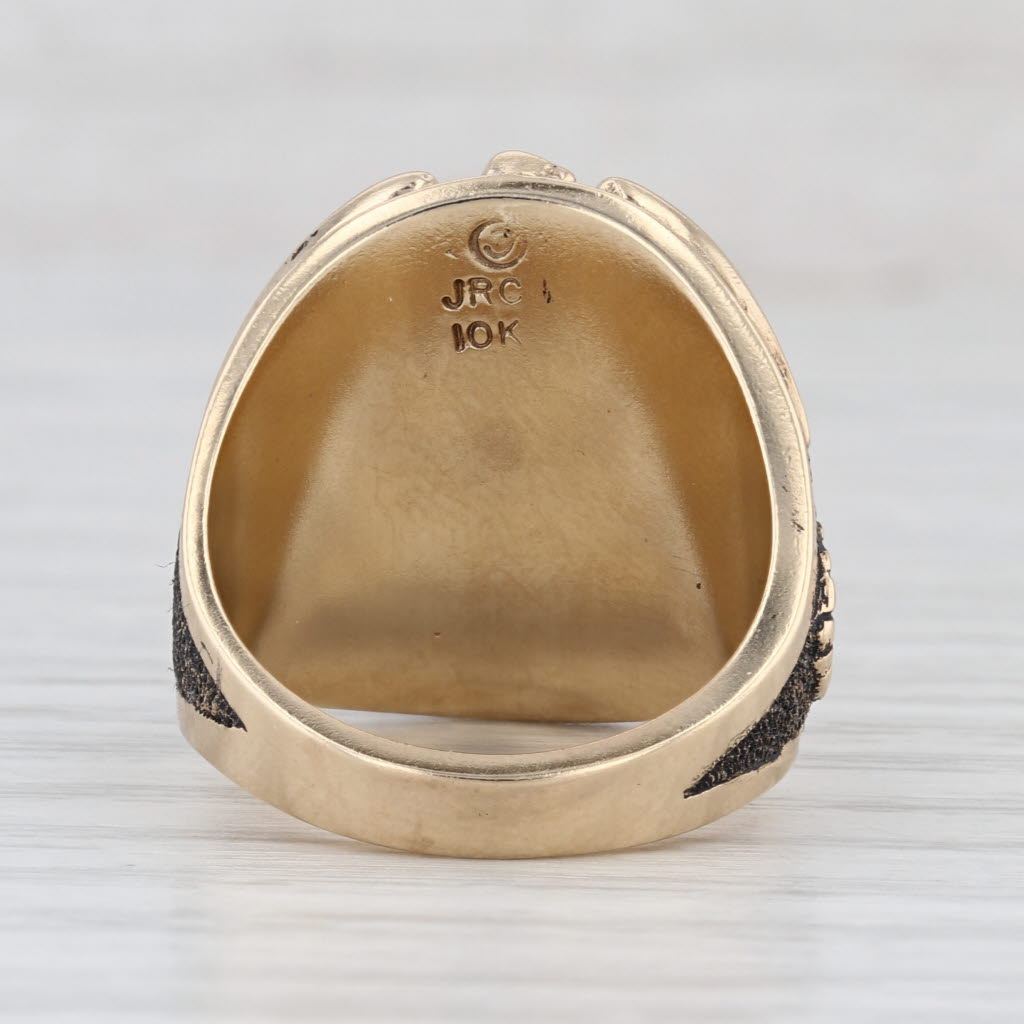 US Marine Corps Signet Ring 10k Yellow Gold Size 8.5 USMC Eagle Anchor Insignia
