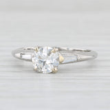 Light Gray 0.85ctw Round Diamond Engagement Ring 900 Platinum Size 5.5